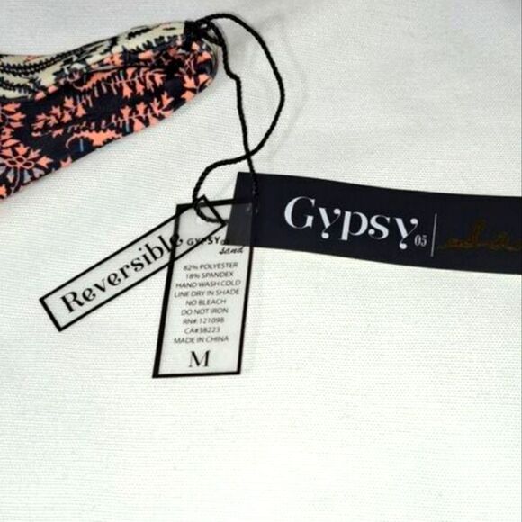 Gypsy 05 Sand Neopolitan Reversible Bikini Bottoms Paisley - Picture 2 of 5